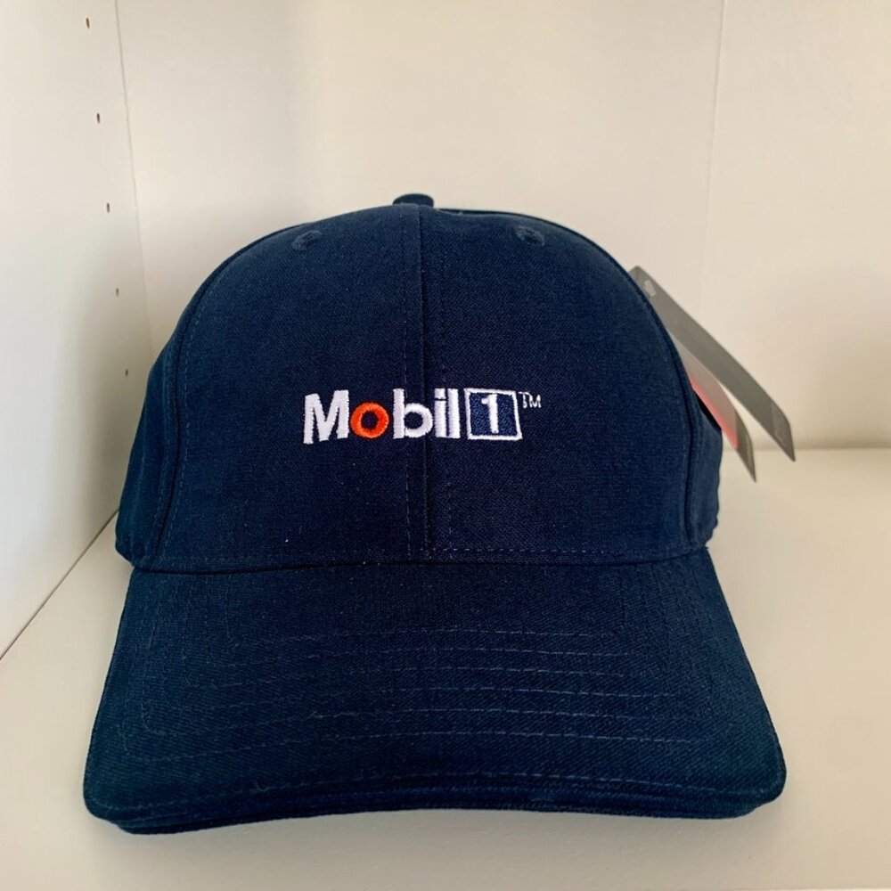 BNWT Mobil 1 Racing Cap Dad Hat Baseball Blue Adjustable Strap